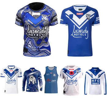 rugby jersey BULLDOGS 2023 2024 domov Pôvodných ANZAC rugby tričko Austrália Bulldogs Retro dresy vesta rybárske handričkou