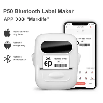 Label Maker Stroj Tepelná Tlačiareň štítkov Label Maker Stroj Mini Pocket Tepelná Tlačiareň štítkov Papierové Nálepky Android IOS