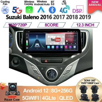 Pre Suzuki Baleno 2016 2017 2018 2019 Rádio Layar 12.3 Inci Stereo Pemutar Video Mobil Android 12 GPS Pemutar Multimediálna Jednotka