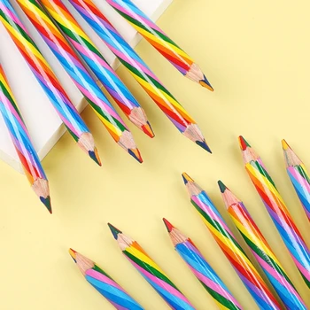 Drevo Rainbow Farebné Ceruzky Sady, Pestrofarebné Ceruzky pre Dospelých & Kids Art Kreslenie, Viac Farieb Dúhy Ceruzky F19E