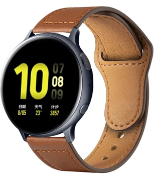 Kožený pás Pre Samsung Galaxy sledovať 4 Classic /3/Active 2 popruh Výstroj S3 Hranici watchband 20 mm 22 mm náramok Huawei GT/2/Pro
