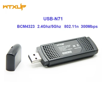 Dual Band Wifi 300Mbps USB Wireless-N Adaptér USB-N71 Dongle BCM4323 BCM43236 Ethernet USB Wi-Fi Adaptér 2.4 G/5G