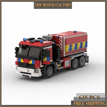 Auto Série Moc Stavebné Bloky Belgického Požiaru truck hooklift Modelu Technológie Tehla Značka-názov Vozidla DIY Hračka Pre Dieťa