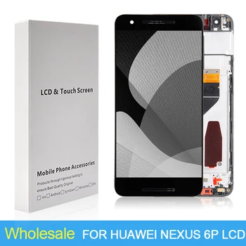 1PCS 5.7 Palcový Pre Huawei NEXUS 6P Dotykový Lcd Panel Obrazovky Digitalizátorom. Google 6P Zostava Displeja Nahradenie S Rámom