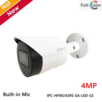 Dahua 4MP Farebná IP Kamera IPC-HFW2439S-SA-LED-S2 H. 265+ Vstavané Teplé svetlo a Mic Inteligentné Rozpoznanie Podporu 256G Karty