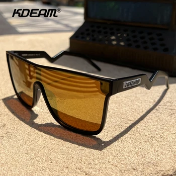2023 Pôvodné KDEAM Polarizované slnečné Okuliare TR90 Rám HD UV400 Okuliare na Slnko 8 Farieb Zrkadlový objektív vonkajšie Športové cyklistické okuliare