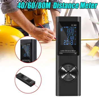 Laserový Merač Vzdialenosti USB 40/60/80M, Smart Digitálny Laserový Merač Vzdialenosti Rozsah Diaľkomer Mini Ručné Meranie Vzdialenosti Meter