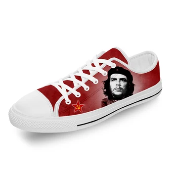 Che Guevara Hrdina Komunizmu Komunistickej Chladné Biele plátno 3D Tlač Nízkej Top Plátno Topánky Muži Ženy Ľahký Priedušný Tenisky
