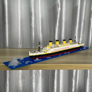 VEDEL POSTAVENÝ Titanic Ľadovca Model Lode, Stavebné Bloky Nastaviť Hračky Micro Mini Tehly pre Dospelých Dievčatá Zostaviť Ľadové Lode Výletné Lode