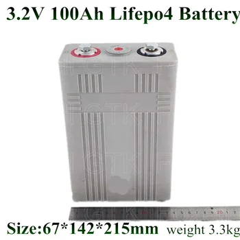 4Pcs/Veľa 3.2 V 100Ah LiFePO4 Batérie 300A Vypúšťanie Kurz Pre Elektrické scooter EV Solárneho Systému Lítiové Batérie, 100AH Doprava Zadarmo