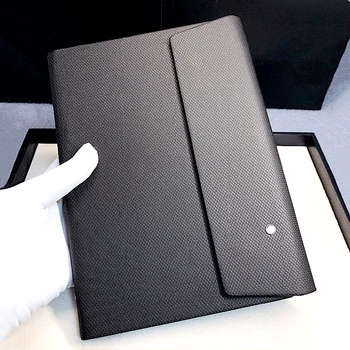 Luxusné Čierne Kožené MB Zápisníky Notebook Magnet Návrhu Priečinka Kvality Papiera Kapitoly Jedinečný Loose-leaf Business Poznámka Kniha A5