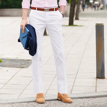 Muži Oblek Nohavice Business Bežné Nohavice Slim Nohy Pevné, Rovné Kórejský Klasické Nohavice Oblečenie Práce Svadobné Formálne Muž A98