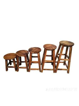 Pevné drevené barové vysoká stolička jednoduché voľný čas stolice retro späť stoličky bar vysokých stolice kolo stolice lavičke stolice drevené barové