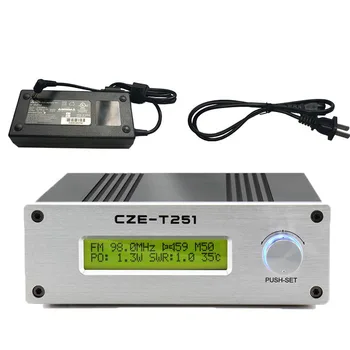 CZE-T251 25W bezdrôtový Stereo/Mono PLL FM Vysielač pre Rozhlasovú Stanicu Konektor NJ s napájania
