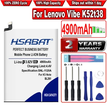 HSABAT BL261 4900mAh Batérie pre Lenovo Atmosféra K52t38 K52e78 K5 Poznámka K5Note Citrón A7020 A7020a40 A7020a48