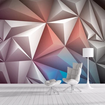 Vlastné Nástenné Tapety 3D Solid Geometry Moderné, Kreatívne Nástenné Maľby Obývacia Izba TV Papier Pozadí Steny Abstraktných De Parede Sala
