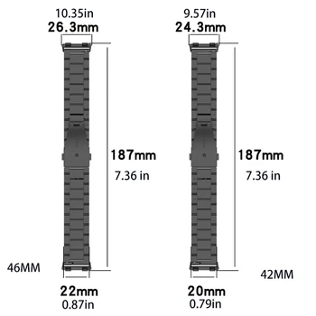 Kovový Remienok pre Watch2 42/46 mm Vodotesné, Odolné Smartwatch Módne Pásma Náhradné Športové Náramok