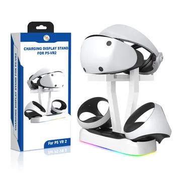Pre PS VR2 Dual Radič Magnetické Nabíjací Dok S RGB Svetlo na PS5 VR2 Okuliare Konzola Úložný Stojan VR Rukoväť Poplatok Base
