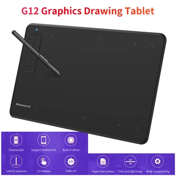 10moons G12 Grafikou, Kreslenie Tablet 9.45x6 Palcový s Batériou-free, dotykové Pero Kompatibilný s Windows Android OTG pre Kreslenie Dizajn