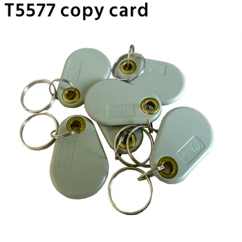2 KS T5577 Prepisovateľné Programovateľné RFID 125 KHz Keychain Keyfobs Key Finder Pre Kopírovanie EM4100 Karty