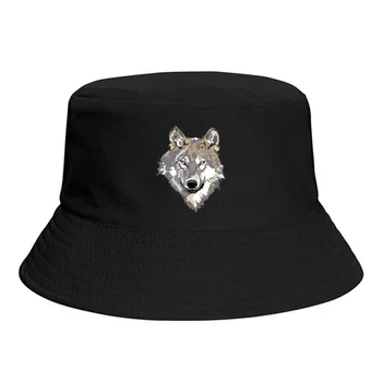 Vlk Zvierat Vedierko Hat Pre Ženy, Mužov, Dorastencov, Skladacia Bob Rybárske Klobúky Panama Spp Streetwear