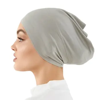 Modálne Bavlna Moslimských Trubice Hijabs Underscarf Spp Hijabs Vnútorné Čiapky Elastické Farbou Kapoty Islamskej Šatky Turban Čelenky