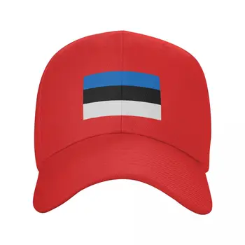 Módne Slipy Vlajkou Estónsko Trucker Klobúk Dospelých Nastaviteľné Šiltovku Ženy Muži Vonku