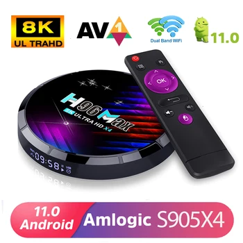 LEMFO H96 Max X4 Smart TV Box Android 11 S905 X4 H96Max TV Box Android 11.0 4 GB 32 GB, 64 GB 8K AV1 2,4 GHZ, 5 ghz Wifi 2022 Nové