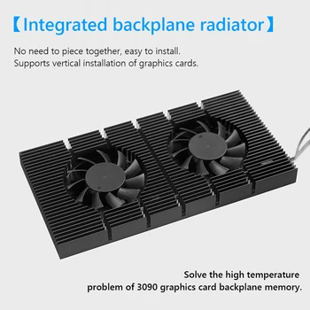 Hliníkové GPU Prepájací Radiátor Pre RTX 3090 3080 3070 Série Grafická Karta Backplate Pamäte VRAM Chladič na Chladenie Ventilátor, PWM Pohode