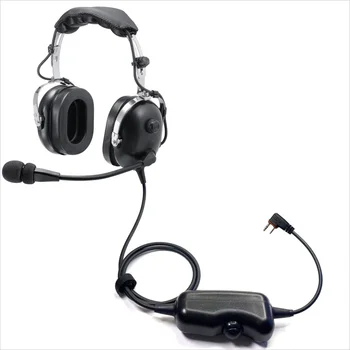 Čierny Headset Pasívne Zníženie Hluku supportu Bezdrôtový Headset walkie talkie headset Pre ICOM IC-A25N Rádio V-2000-I6