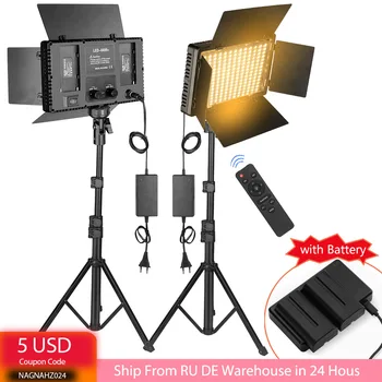 Nagnahz U800+ LED Video Svetlo Photo Studio Žiarovka Bi-Color 2500K-8500k Stmievateľné s Statív Stojí Diaľkové pre Nahrávanie Videa Para