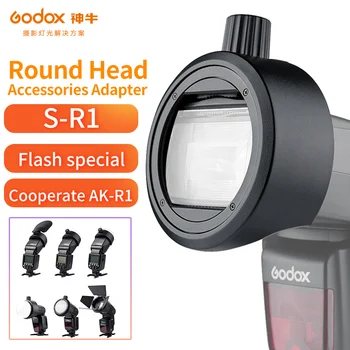 Godox S-R1 Blesk Speedlight Adaptér AK-R1 Adaptér Krúžok pre Godox TT685 V860II V350 TT600 Yongnuo Canon, Nikon, Sony Flash
