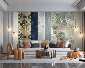 beibehang Vlastné nový moderný minimalistický mramorový vzor rastlín kombinácie pozadia abstraktných de parede tapetový papier peint