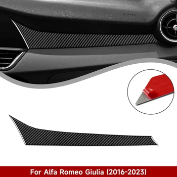 Auto Výbava Uhlíkový Nálepky Odtlačkový Co-Pilot Pokrytie Osobných Výzdoba pre Alfa Romeo Giulia 2016 - 2023 Príslušenstvo Čierna