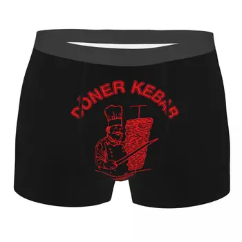 Horúce Boxer Doner Kebab Grafický Šortky, Nohavičky Mužov Bielizeň Zábavné Polovice Pás Spodky pre Homme Plus Veľkosť