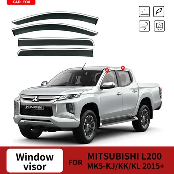 Okno Clonu pre Mitsubishi L200 KJ 2015-2022 Príslušenstvo Lamely Clony proti oslneniu Dážď Stráž Dvere Clonu Prieduch Odtiene Ventvisor