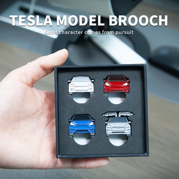 Tesla Brošňa Pre Tesla Model S 3 S X Y 2023 Príslušenstvo Darček Vhodný Deti, Žena, Muž Cool Pin Model Auta, Pripináčika Auto Vonkajšie Časti