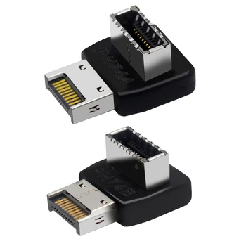 USB 3.1 Zadajte E 90 Stupňov Converter Predné TYP C Zásuvky USB na Prednom Paneli C Hlavičku Adaptér pre PC Doska Vnútorný Konektor