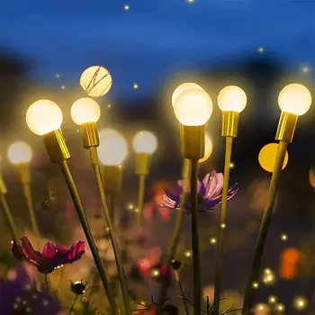 Firefly LED Lampy Solárne Vonkajšie Svetlo Záhradné Dekorácie Nepremokavé Záhrada domáci Trávnik Ohňostroj Svetla Poschodí, Nový Rok, Vianoce