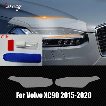Auto LH+RH Dymu TPU Svetlomety Ochranné Precut Predné Svetlo Film Nálepku Krytu Výbava Volvo XC90 2015-2020 Príslušenstvo urob si sám