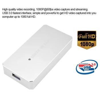 ezcap287P zachytiť kartu USB 3.0, HD video Capture Kartu, Video Hry, Záznamník 1080P Live Streaming Prevodník Plug and Play pre PS4