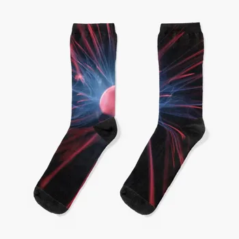 Hlavička plasma ball blbecek gadget účinok svetla plasma ball plazmová lampa hlavičky design Ponožky čierne ponožky, športové ponožky mužov