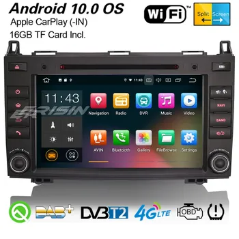 Erisin 5121 Android 10.0 Auto Stereo CarPlay WiFi OBD2 BT CD DAB+ GPS Pre Mercedes Benz A/B Triedy Vito Viano Sprinter VW Crafter