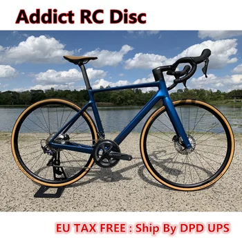 UD Lesklý Modrý Chameleon Narkoman RC Disk Kompletný Carbon Road Bike Úplné Bicyklov 105 R7020 Sada 50mm Dvojkolesia CX9 Disku Rozbočovače