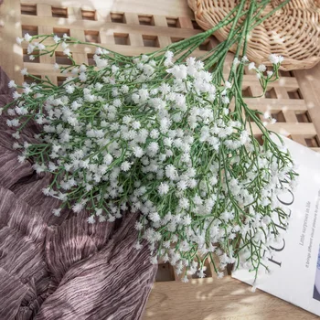 Umelé Kvety Biele Gypsophila Svadobné Dekoratívne Kvety, Svadobné Doplnky Odbavenie Vázy pre Domova Scrapbooking
