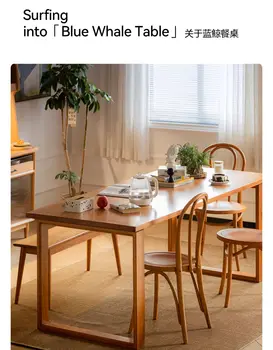 Masívneho dreva jedálenský stôl zahusťuje Nordic Japonskej domácnosti, malé domáce dlhý stôl čerešňa tesár tabuľka big board tabuľka