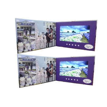 Veľkoobchod a Maloobchod Customization10inch LCD, USB, Smart Flip 1080P Farebný Displej HD Photo Vianočné Pohľadnice Media Player