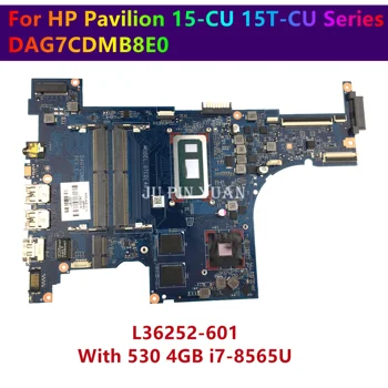 Pre HP Pavilion 15-CU 15T-CU Série Notebooku Doske DAG7CDMB8E0 L36252-601 Doske S 530 4GB i7-8565U Plný Testované