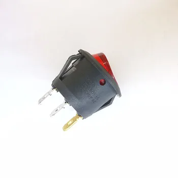 5 ks/veľa Kolo prepnúť tlačidlo so svetlom typ prepínač kcd1-105 malý vypínač 3-pin, 2-výstroj 20 mm