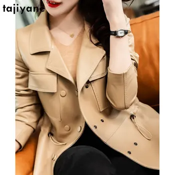 Tajiyane 2023 Elegantné Originálne Ovčej Bunda Ženy Oblečenie Bežné Kožené Bundy Reálne Ovčej Kabát Bežné Outwear Chaqueta